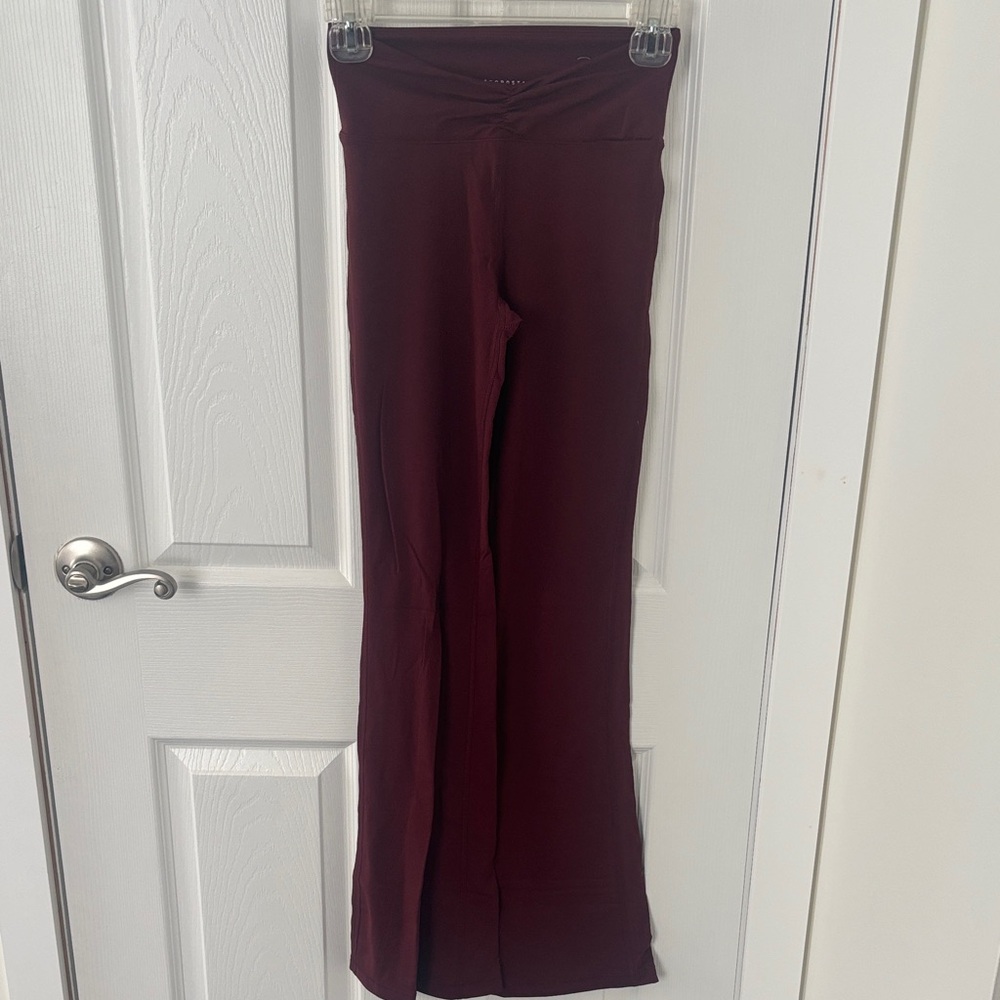 Aeropostale Burgundy Flare Leggings